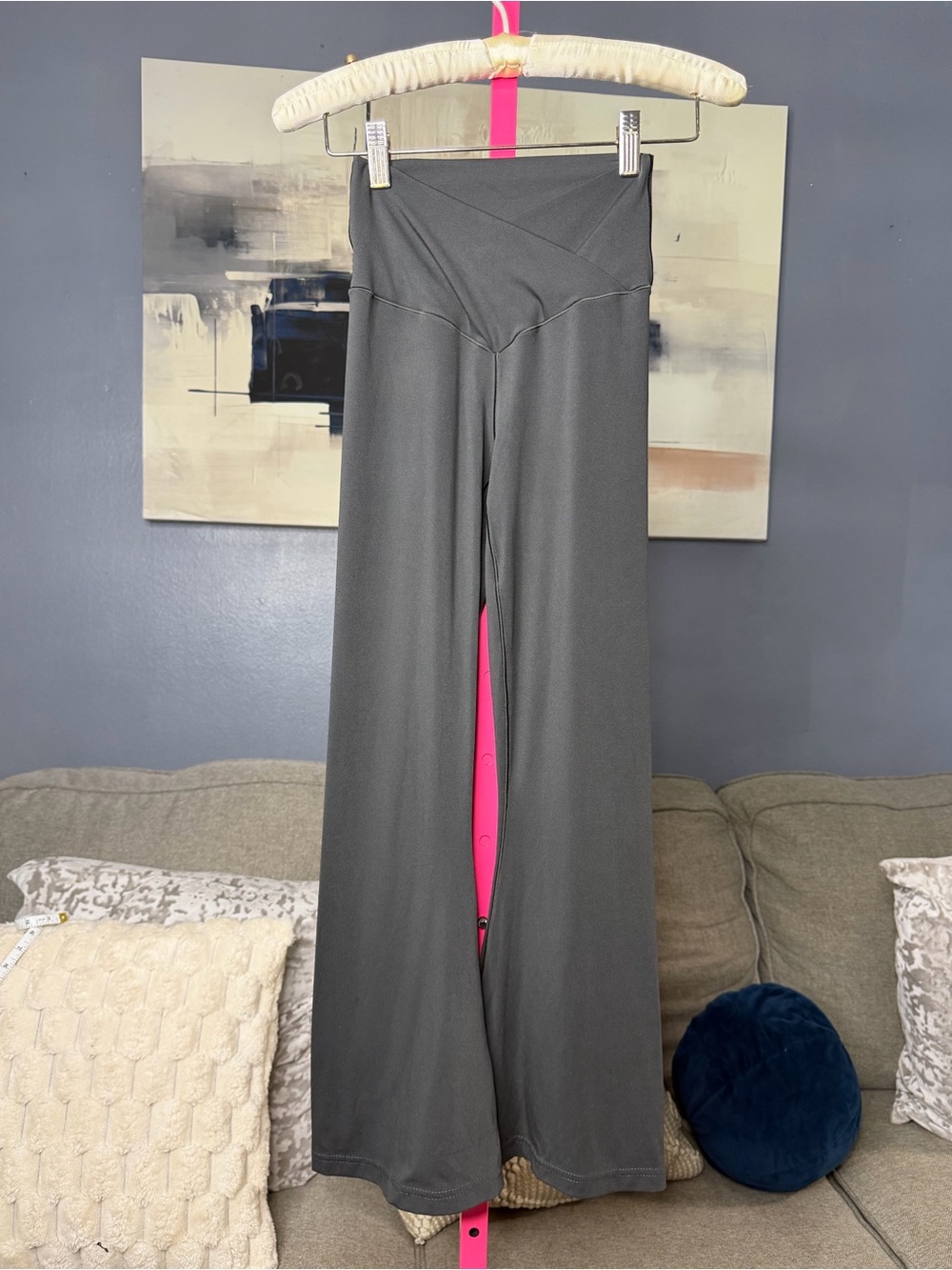 Aerie OFFLINE Real Me High Rise Flare Leggings Gray Size Small